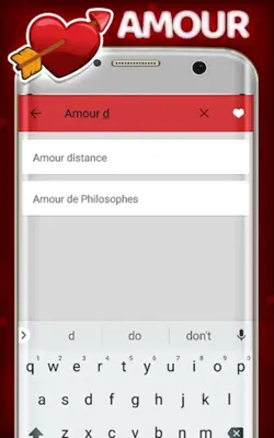 Les meilleures SMS d'amour android App screenshot 1