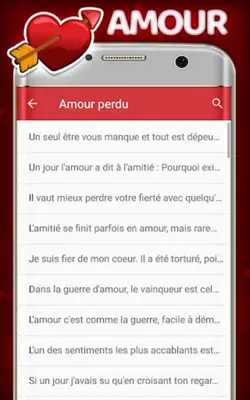 Les meilleures SMS d'amour android App screenshot 5